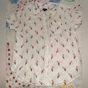 Torrid White Flamingo Ice Cream button